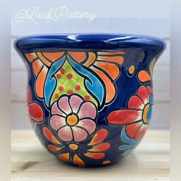 Juliana Talavera Handmade Multi Colored Ceramic Planter Pot - Picture 8 of 8